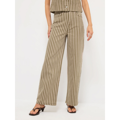 George Khaki Stripe High Waisted Wide Leg Co-ord Jeans