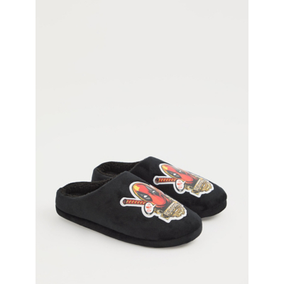 George Marvel Deadpool Black Mule Slippers