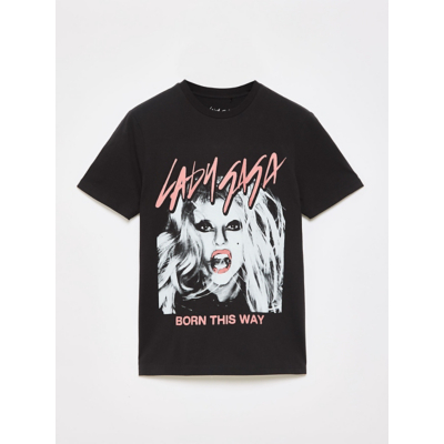 George Pride Unisex Lady Gaga Born This Way Black T-shirt