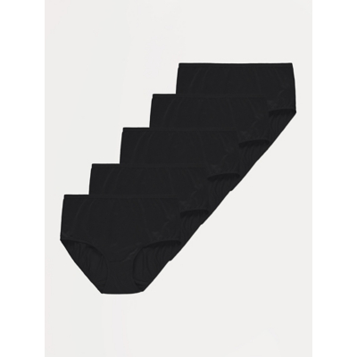 George Microfibre Midi Knickers 5 Pack - Black