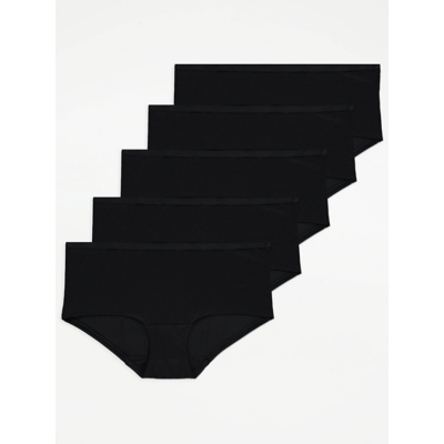 George Black Microfibre Short Knickers 5 Pack