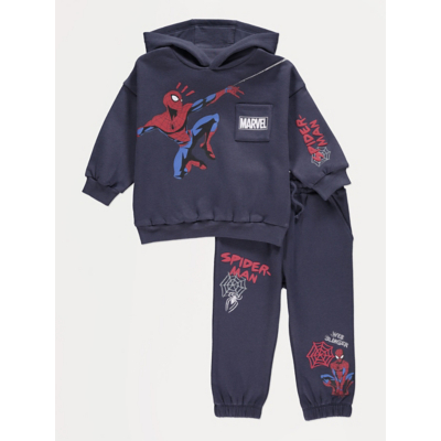 George Marvel Spider-Man Blue Hoodie and Joggers Outfit - Navy