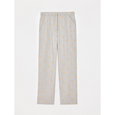 George Tickled Pink Grey Embroidered Bear Lounge Pants