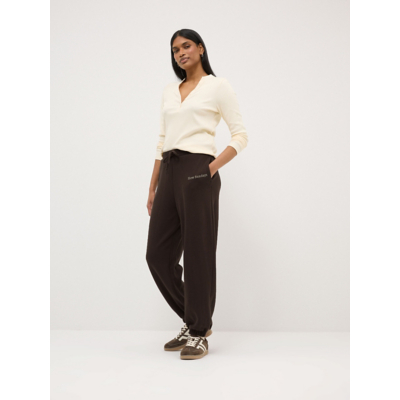 George Chocolate Brown Slow Sundays Knitted Cuffed Joggers