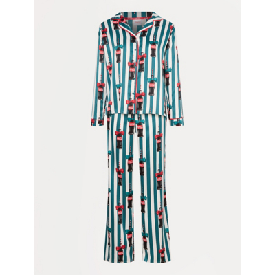 George Coca-Cola Green Striped Satin Short Pyjamas