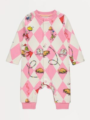Christmas The Grinch Pink Matching Family Footless Sleepsuit | Baby ...
