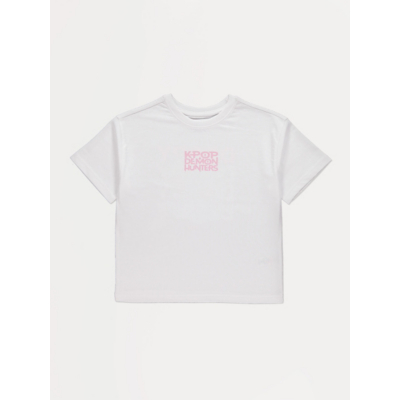 George K-Pop Demon Hunters Derpy Back Graphic T-Shirt - White