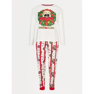 George Christmas Home Alone Striped Womens Matching Family Pyjamas - Cream