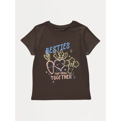 George Chocolate Besties That Grow Together Vegetables T-Shirt - Brown