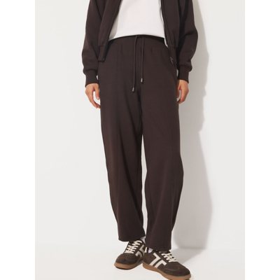 George Studio Edit Heavyweight Barrel Leg Joggers - Chocolate Brown