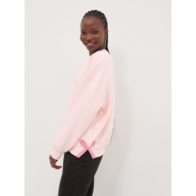 George Tickled Pink Bow Hem Sweatshirt