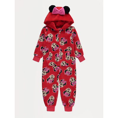 George Disney Minnie Mouse Red Hooded Onesie