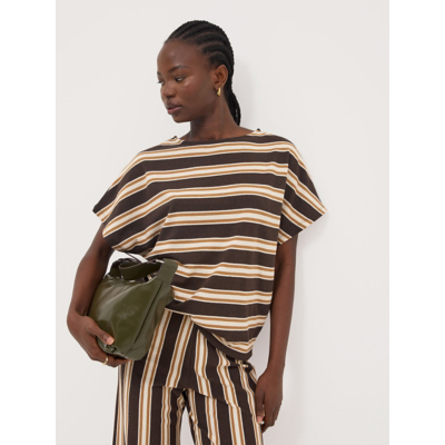 George Brown Striped Grown On Sleeve T-Shirt