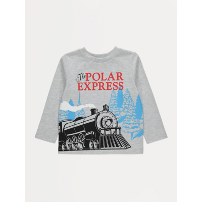George Christmas The Polar Express Grey Long Sleeve Top