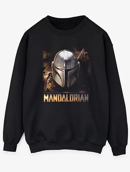 asda.com | NW2 The Mandalorian Helmet Adult Black Sweatshirt