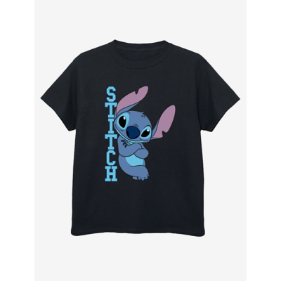 George NW2 Lilo & Stitch Posing Kids Black Printed T-Shirt