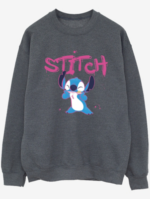 NW2 Lilo & Stitch Graffiti Kids Grey Printed Sweatshirt Kids