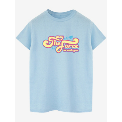 George NW2 Star Wars Slogan Retro Blue AdultPrinted T-Shirt