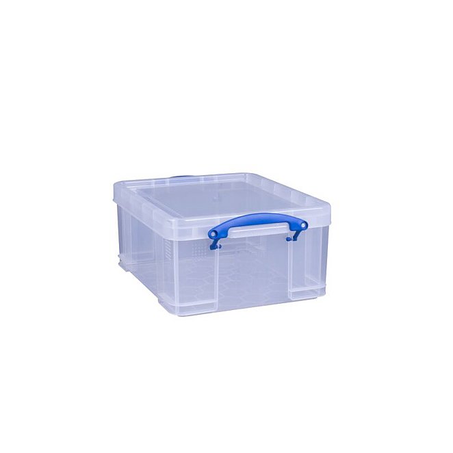 Really Useful Clear Storage Crate 21l, Lock Storage Box Staples