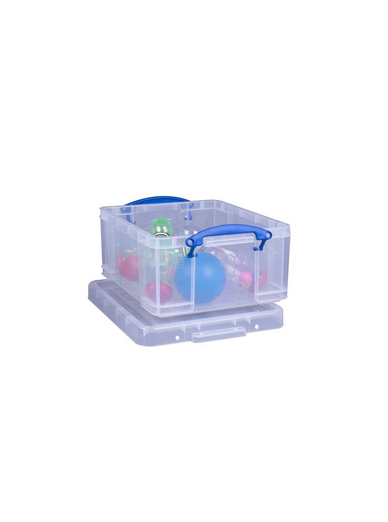 Really Useful Clear 21 Litre Plastic Divided Storage Box 21C+6T+12T
