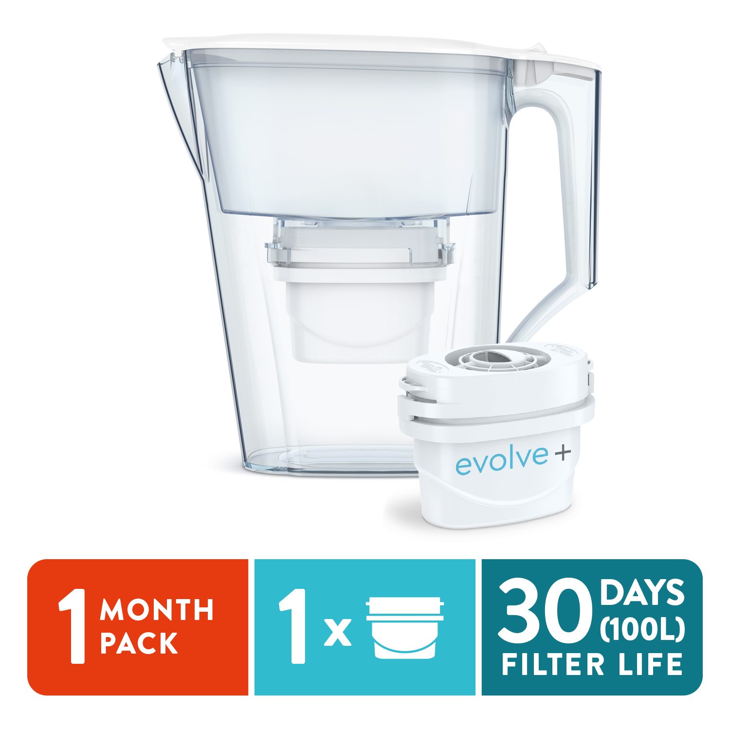 Aqua Optima Liscia Water Filter Jug & Evolve Cartridge
