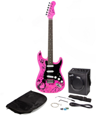 jaxville-pink-punk-electric-guitar-kit-with-10-watt-guitar-amp