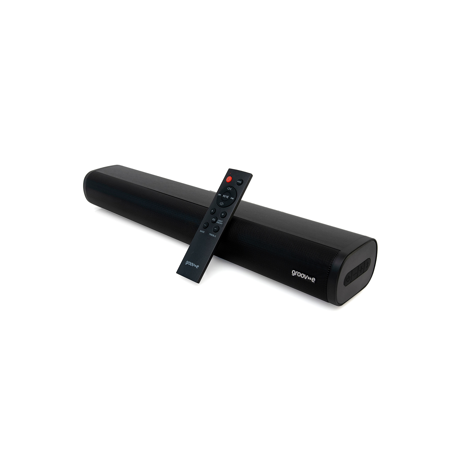 groov e Soundbar 75 - All-in-one Sound Bar with Bluetooth, Optical, USB, RCA & AUX Playback - Speaker with 75W Power & Super Bass - Button & Remote Control - Wall Mount Kit Included - Black - Image 4