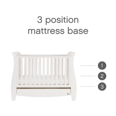 Tutti Bambini Katie Sleigh Mini Cot Bed White Home George at ASDA