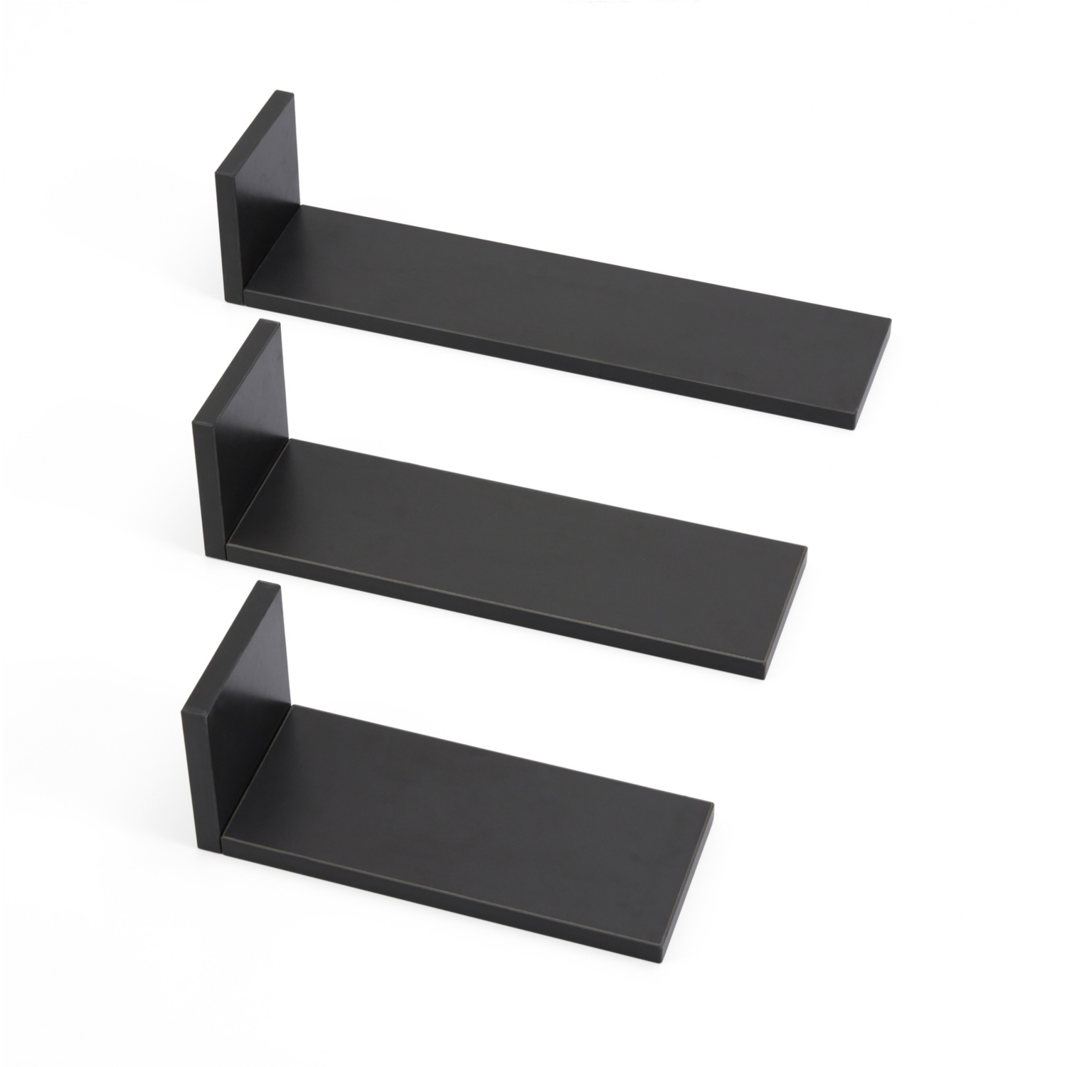 George Dark Grey Tutti Bambini Rio Set Of Three Slate Wall Shelves