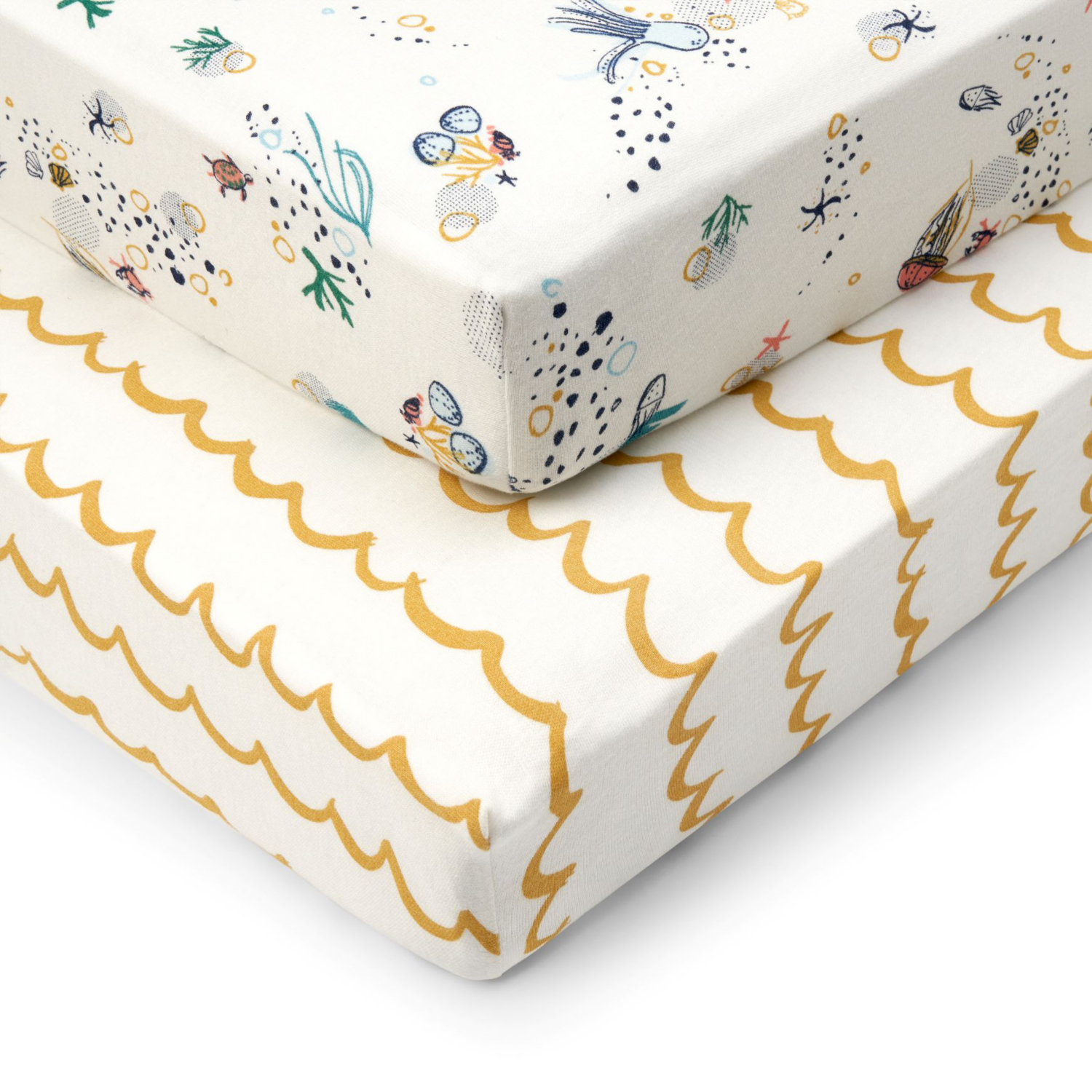 George Multi Tutti Bambini Our Planet Cot Fitted Sheets - Pack Of 2