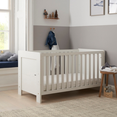 Tutti Bambini Alba White Cot Bed Home at ASDA