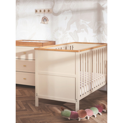 Obaby Evie 2 Piece Nursery Furniture Room Set + Cot Bed & Changing Unit - Cashmere