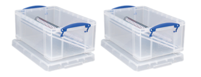 Really Useful Clear Storage Box 9 Litre Pack of 2 Home at ASDA
