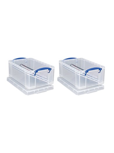  Really Useful Box 16x0.14 Litre Plastic Storage Box Organiser  Clear & Assorted : Home & Kitchen