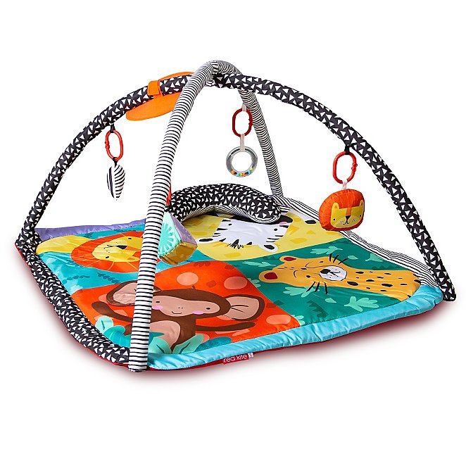BABYLO Safari Play Gym Baby playmat with Fun and Friendly Jungle Gym Characters Suitable from Birth