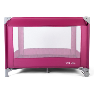 Red Kite Sleep Tight Travel Cot Raspberry Baby George at ASDA