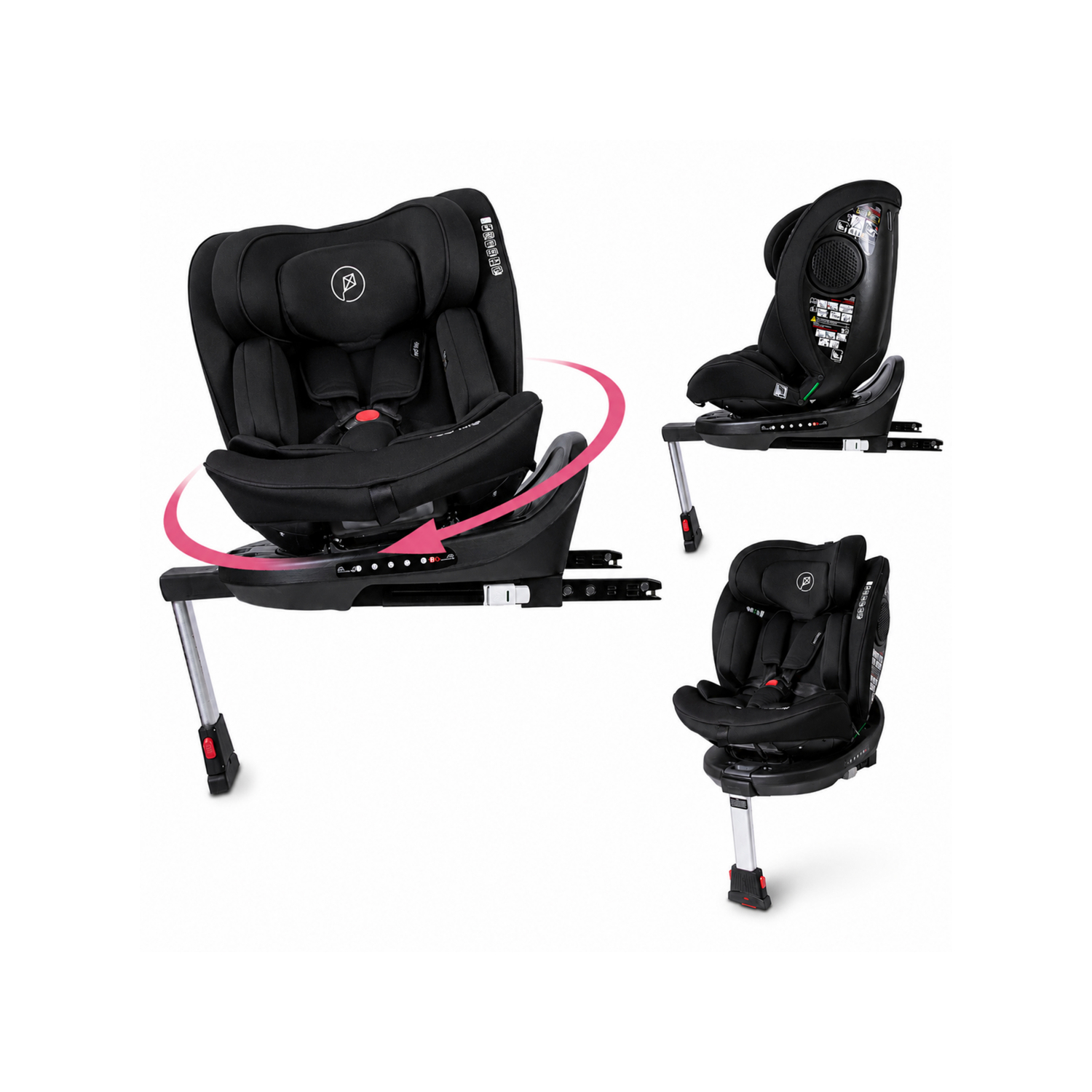 Red Kite Black Hoop 360 Car Seat