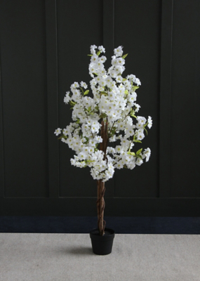 White Blossom Tree 120Cm Home at ASDA