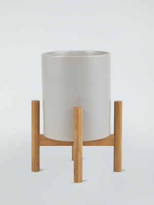 Grey Planter On Stand Home George