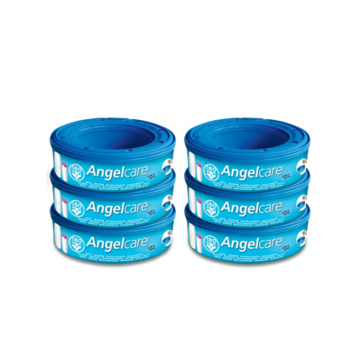 Angelcare Blue Nappy Disposal System Refill Cassettes - Pack Size 6