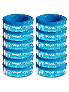 10 x Angelcare Nappy Disposal System Refill Cassettes Wrappers Bags Sacks Pack 