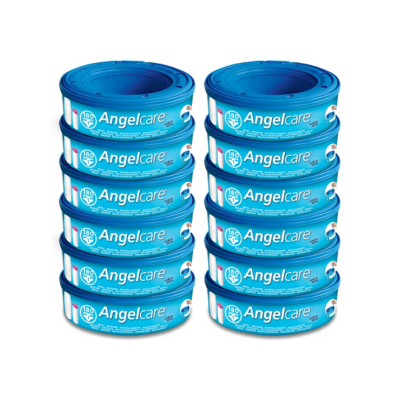 Angelcare Nappy Disposal System Refill Cassettes - 12 Pack