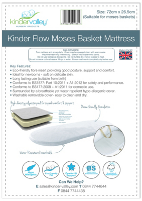 kinder flow moses basket mattress