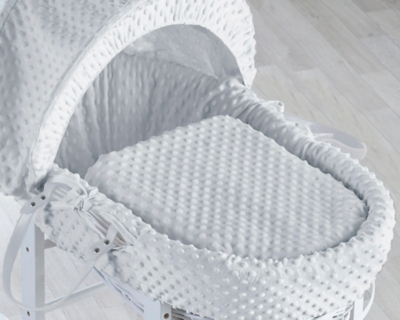 kinder valley white dimple moses basket