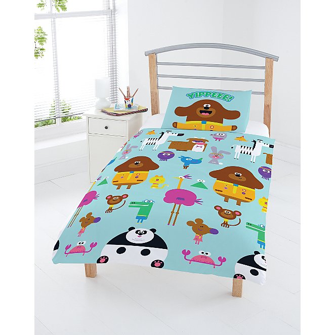 Coco Moon Hey Duggee Animal Reversible Junior Toddler Junior or Cot Bed Size Duvet Cover and Pillow Set for Kids Ideal Prime Gift 