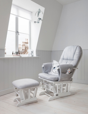 tutti bambini glider chair grey