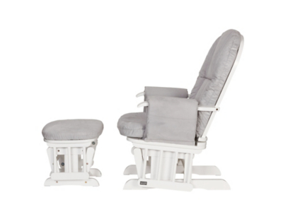 White With Grey Tutti Bambini GC35 Glider Chair Stool