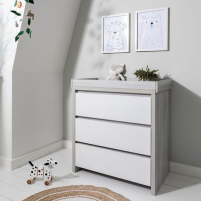 Tutti Bambini Modena Changing Unit Grey Ash/White, White