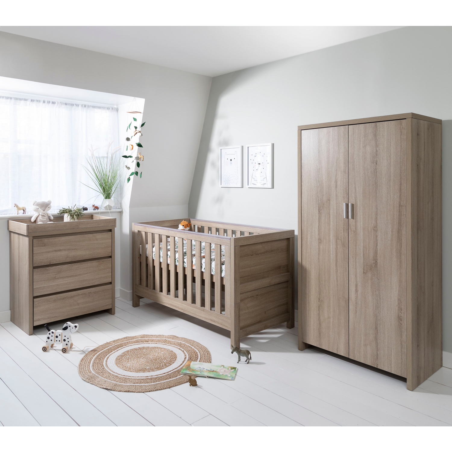 George Natural Tutti Bambini Modena 3 Piece Room Set Oak