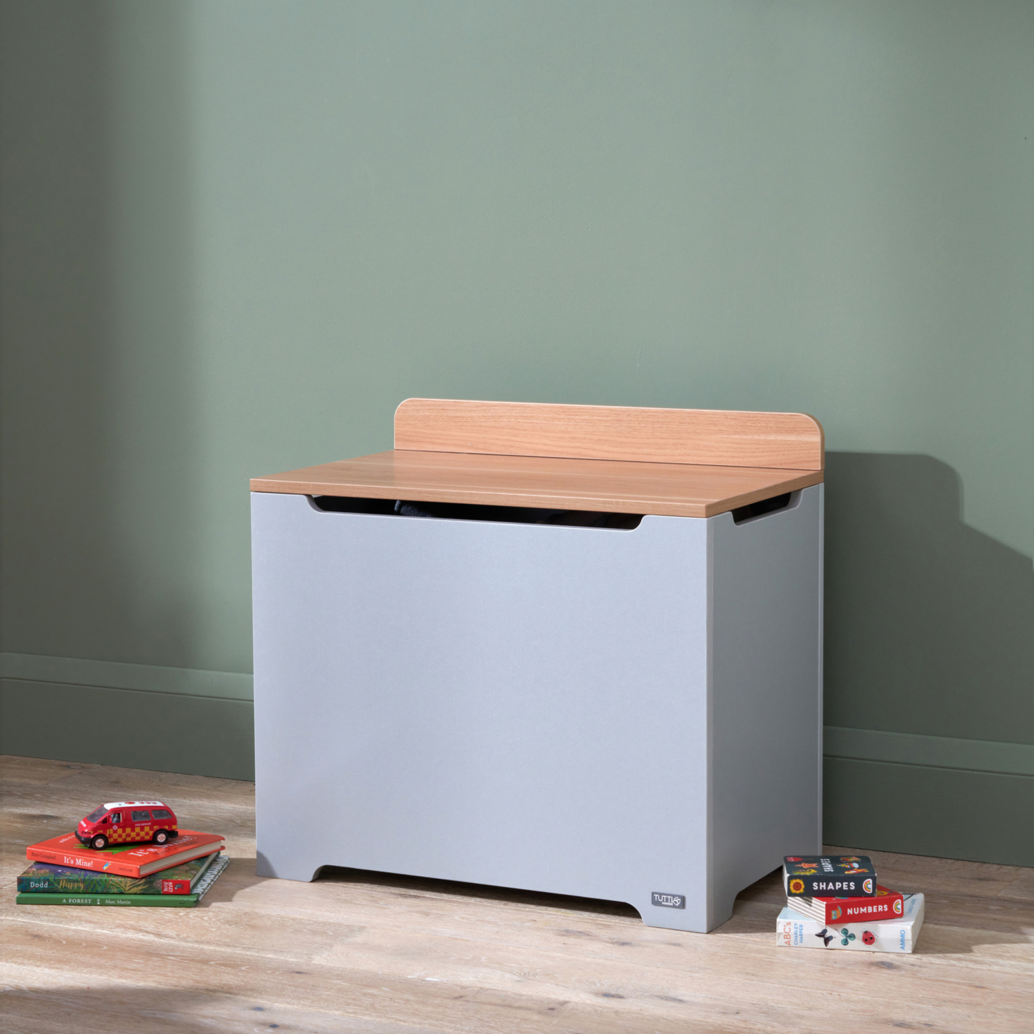 Dove Grey Tutti Bambini Rio & Oak Toy Box
